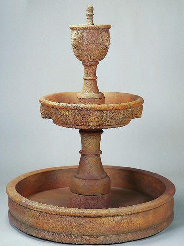 Tiberina Pond Cast Stone Outdoor Garden Fountain Fountain Tuscan